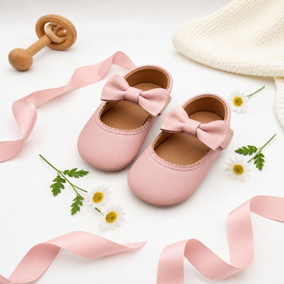 zapatito de bebe rosado niña 6 a 12 meses
